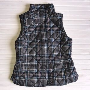 NWOT! Talbots grey plaid vest